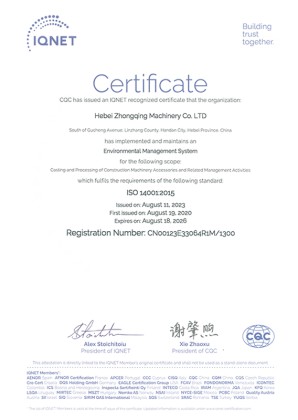 The International Certification Network Certificate